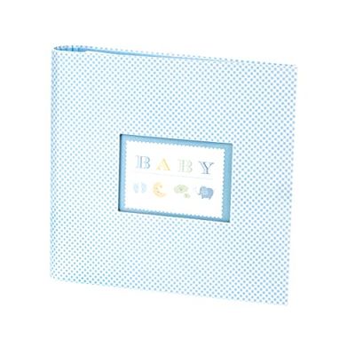 Rössler Papier 13161930008 - Livre photo Baby Boy, avec reliure à 2 anneaux, 50 pages, bleu clair, naissance et baptême, 1 pièce