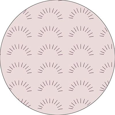 Bonateks, Ronde digitaal bedrukte muismat, antislip onderkant, voor kantoor en thuis, diameter: 22 cm