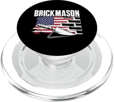 Albañil Brickmason Bandera de Estados Unidos Orgullo PopSockets PopGrip para MagSafe