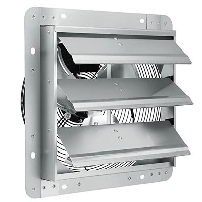 VEVOR Serranda Afvoerventilator, 305 mm, hoge snelheid, 1400 omw/min, 4800 m³/h, plafondventilator, wandmontage, aluminium, AC-motor, ventilatie voor kassen, garages, winkels