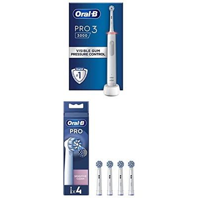 Oral-B Pro 3 3000 Sensi Ultrathin White + Sensi Clean 4ct
