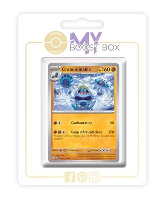 Crabominable 115/197 Reverse - Myboost X Écarlate et Violet 03 Flammes Obsidiennes - Doos met 10 Franse Pokemon kaarten