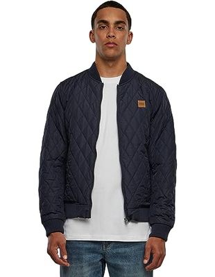 Urban Classics Men's Diamond Quilt Nylon Jacket, Blue (Navy 155), 3XL