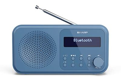 SHARP DR-P420 (BL) Radio numérique Portable Tokyo (Dab/Dab+/FM avec RDS, Bluetooth, USB ou Piles) Bleu