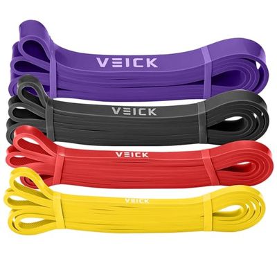 VEICK Weerstandsbanden voor training, trainingsbanden, trainingsbanden, pull-up-hulpbanden, lange zware stretchbandenset voor mannen en vrouwen, krachtgewicht, fitnessapparatuur voor thuis