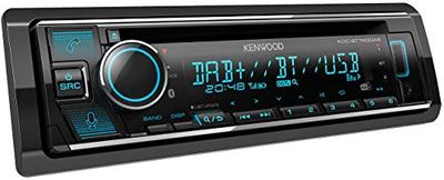 Kenwood Radio para Coche con Bluetooth y Lector de CD - Autoradio Compatible con Spotify y Alexa, Entrada USB y AUX y Micrófono Manos Libres (Potencia 4 x 50W) | Sintonizador FM/Am Dab KDC-BT740DAB