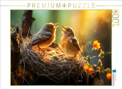 CALVENDO Puzzle de pájaros Que Tenemos Hambre, 1000 Piezas, tamaño 64 x 48 cm, para Horas Felices