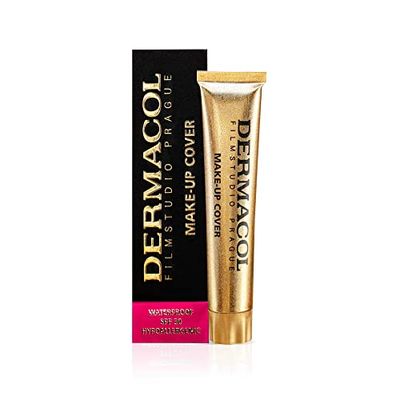 Dermacol - Full Coverage Foundation, Liquid Makeup Matte Foundation with SPF 30, Waterproof Foundation for Oily Skin, Acne, & Under Eye Bags, Long-Lasting Makeup Products, 30g - Shade 224