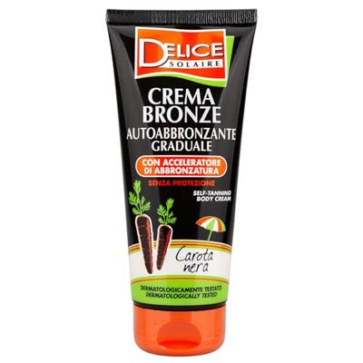 Delice Solaire | Crema Bronze Autoabbronzante Graduale con Acceleratore di Abbronzatura Carota Nera 200 ml, Per un'Abbronzatura Naturale e Progressiva