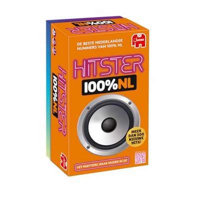 Hitster 100% NL, Muziekspel, Actiespel, Volwassenen bordspel, Spel met muziek, Kaartspel vanaf 16 jaar, 2-10 spelers, Nederlandse Hits, Party Game Nederlands, Nederlands (BNL)