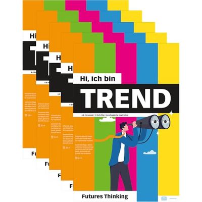 PLAYROOM Trend FLIP - Set di 5 blocchi di carta per future Thinking Workshop, in lingua tedesca