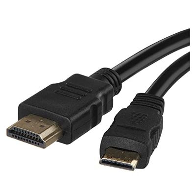 EMOS High Speed HDMI 2.0-kabel met Ethernet 1,5 m, 18 Gbit/s hogesnelheidskabel met Ultra HD, 4K, 3D, ARC-ondersteuning, A-stekker naar mini-HDMI (C-type) voor camera, grafische kaart of camcorder
