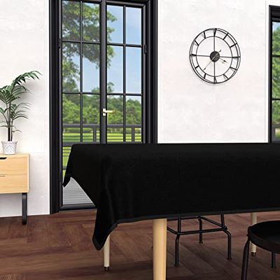Soleil d'ocre, Rectangular Stain-Resistant Microfibre Tablecloth 160 x 270 cm Bohemian Black