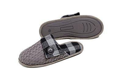Kanguru unisex baboosh pläd tofflor, Grigio Grigio - 40/41 EU