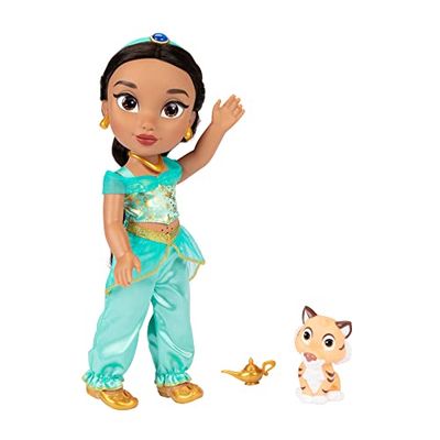 Disney Princess My Singing Friend Jasmine Feature Doll, 14” / 35 cm Tall Doll Sings ‘A Whole New World’, Accessories Included for Added Play, Perfect for Girls Aged 3+