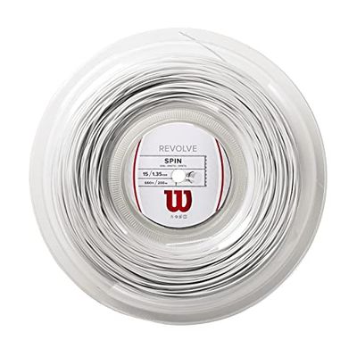 Wilson Revolve Tennis String, Racket Unisex-Adult, Bianco, 15G