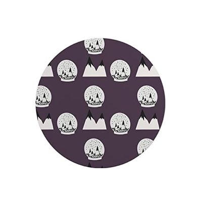 Questo Casa, Round Digital Printed Mouse Pad, Non-Slip Base, for Office and Home, Diameter:22cm