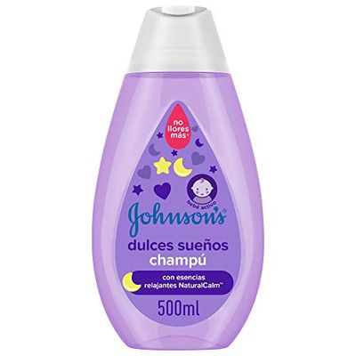 Johnson's Baby, Dulces Sueños, Champú con Esencias Relajantes NaturalCalm, Lavanda y Manzanilla, 500 ml