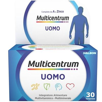 MULTICENTRUM Uomo Integratore, Confezione da 30 Pezzi