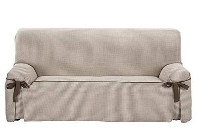 Martina Home Corfu Housse de canapé avec nœuds, Coton Lin Polyester, 2 Places