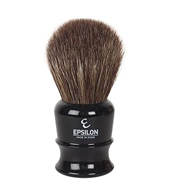 Brocha de Afeitar Caballo Marrón Epsilon Negra 26mm