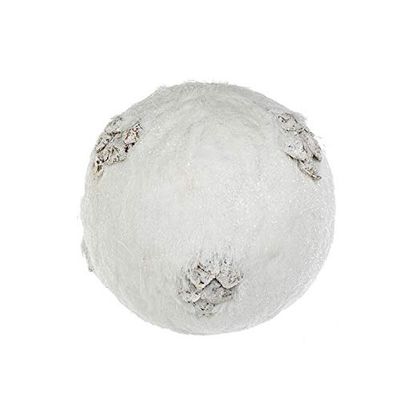 EUROCINSA Ref. 27122 Ball Pendant Bright White Raffia with Pineapple Inlay 20 cm Pack of 3, 20 cm