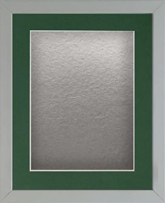 Frame Company Radcliffe Grey 20x16 with Silver BB and Bottle Green Mount for 15x10