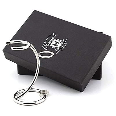 Haryali London Razor Stand - Sustainable Shaving Stand - 2 in 1 Brush and Razor Stand Holder - Curved Design - Non-Rustic - Chrome Finish - Shaving Brush Stand - Razor Holder - Zero Waste