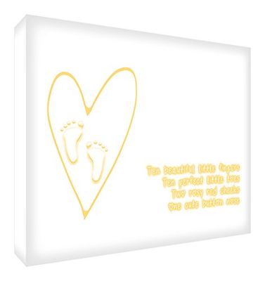 Feel Good Art TEN128-06G wandversiering canvas in moderne typografische stijl, 30 x 20 cm, geel