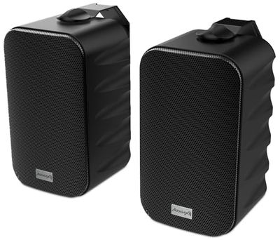 Audibax Delta 52 BT Black Pair of Bluetooth Speakers – High-Performance Active Wall Speakers – Bluetooth Compatible – High Frequency Range (80Hz-20kHz) – Surround Sound