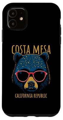 Costa Mesa California USA Bear Wearing Sunglasses Design Case for iPhone 11