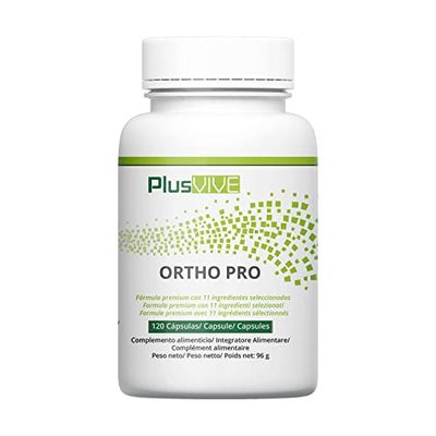 Plusvive - Ortho Pro Lot de 120 capsules de glucosamine, chondroïtine, méthyl-sulfonyl-méthane (MSM) et acide hyaluronique, pour soin des articulations