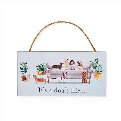 Cooksmart British Designed Motivational Quotes Plaque | Motivational Message Plaque For Home or Office | Great Friendship Gifts For Birthdays - Dog's Life