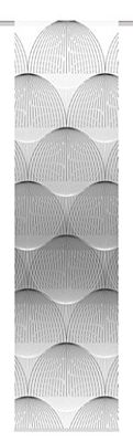 HOME FASHION Panel Blind Digital Print Decorative Fabric, Polyester, Grey, 0.2 x 60 x 245 cm