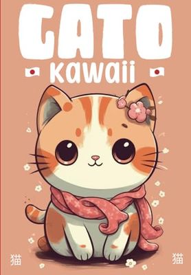 Gato Kawaii Manga Libro de Colorear para Niños 4 a 8 años: Dibujos kawaii de gatos para Niños de 4 a 8 años