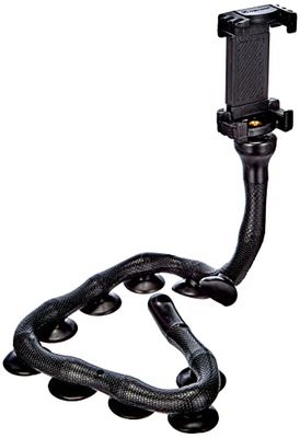DigiPower Octopus Flexibele smartphonehouder met zuignappen, 51 cm universele telefoonhouder met optimale grip op gladde oppervlakken, lichtblauw, EU-DP-SCH-BL
