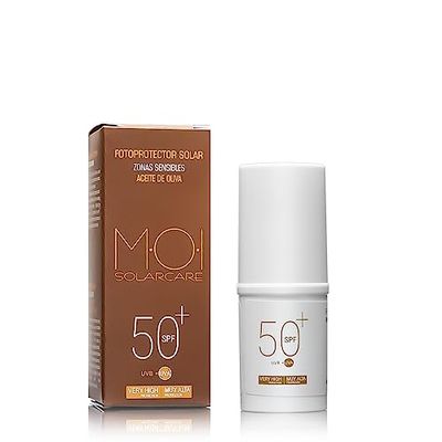 STICK FOTOPROTECTOR SOLAR en barra Zonas Sensibles SPF 50+ UVB + UVA MUY ALTA PROTECCION 18gr. M.O.I