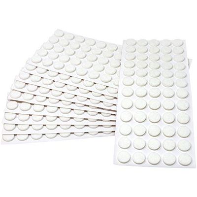 Adsamm® / 600 x feltrini autoadesivi/Bianco/ø 14 mm/Rotondo/piedini per mobili in feltro da 3.5 mm di spessore/pad protettivi per arredi