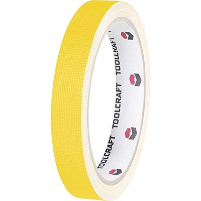 Ruban adhésif toilé HEB19L10GC TOOLCRAFT HEB19L10GC jaune (L x l) 10 m x 19 mm adhésif thermofusible 1 pc(s)