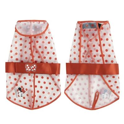 Minnie Mouse Regenjas voor honden, rood, maat L