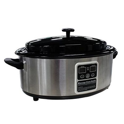Master Massage Hot Stone verwarmingstoestel, verwarmer met digitale regeleenheid en temperatuurweergave incl. pollepel 6 liter