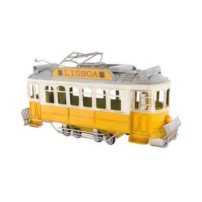 VEHICULO DECORACION METAL 32X9,5X17 TRANVIA