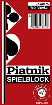 Piatnik 2963 Play Pad Game for Yatzy (10-Piece)