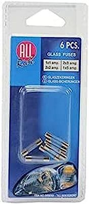 All Ride 871125200850 Zekeringen Glazen Voeten Ass 6 stuks