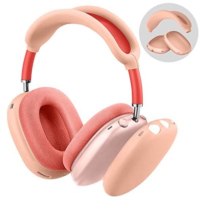 FINTIE Étui Compatible avec Airpods Max, Coque de Protection en Silicone Souple Housse Accessoire pour AirPods Max Casque, Rose