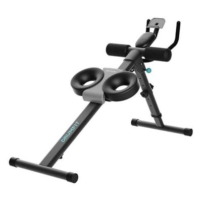 Cecotec Macchina Addominali Pieghevole e Regolabile Drumfit AB Trainer. Supporto Dispositivi, Schermo LCD, 2 Livelli Inclinazione, Cuscinetti Imbottiti, Peso Massimo Utente 130Kg