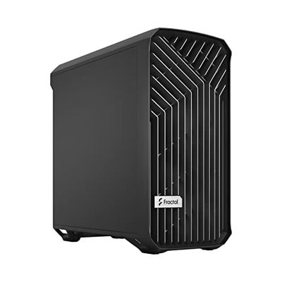 Fractal Design Torrent Compact Black - Solid Side Panel - Open Grille for Maximum Air Intake - Two 180mm PWM Fans Included - Type C - ATX Airflow Mid Tower PC Gaming Case
