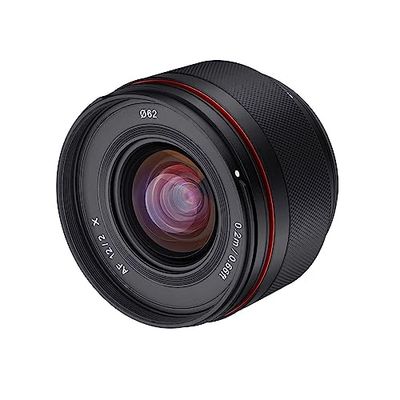 Samyang AF 12 mm F2,0 Fuji X objektiv, autofokus ultra vidvinkel fast brännvidd för Fujifilm X-Mount APS-C ljusstark för Fuji X Mount X-T4 T3 X-T30 X-T20 X-E4 XE3 X-Pro 3 X-H1, väderskydd, svart