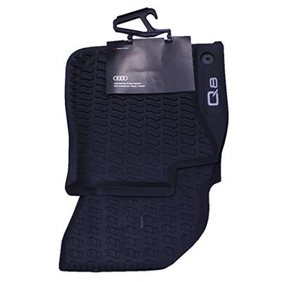 Audi 4M8061501041 - Tapetes de borracha para todos os tipos de climas (parte dianteira, com inscrição Q8), cor preta