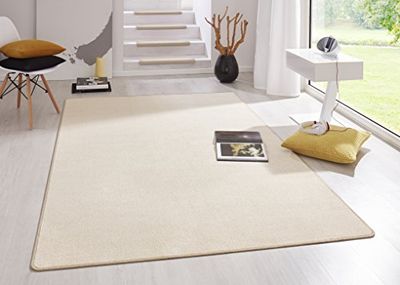 Hanse Home Tapete interior Fancy Tapete moderno de veludo para sala de estar, sala de estar, quarto das crianças, corredor, quarto, cozinha, cor bege, 160 x 240 cm